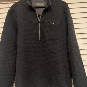 Men’s Eddie Bauer Black Quilted Sweatshirt